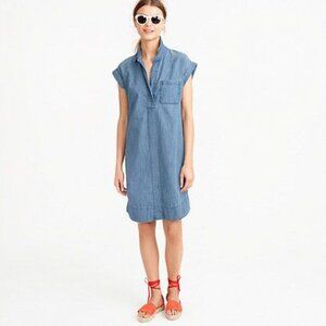 J Crew Chambray Denim Shirt Dress
